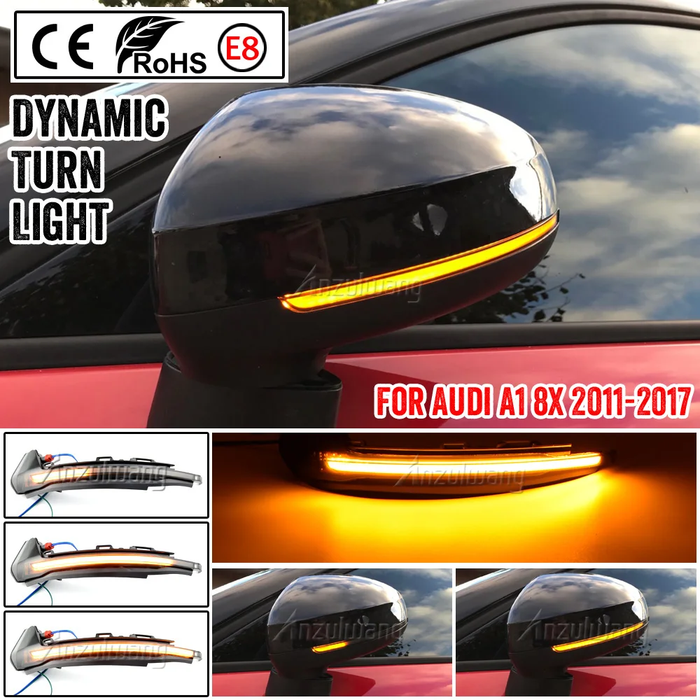 

2 Pieces LED Dynamic Turn Signal Blinker Flowing Water Blinker Flashing Light For Audi A1 8X 2011 2012 2013 2014 2015 2016 2017