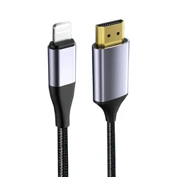 Premium Lightning to HDMI Cable Adapter - 2m (Grey)