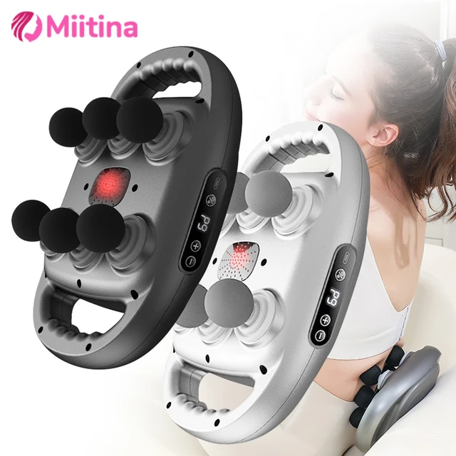 Six-head Fascia Gun Muscle Massager High-Frequency Vibration Body Massage Gun Back and Waist Massager Neck Shoulder Health Care