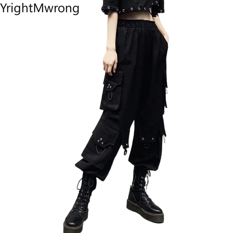 Summer Thin Black Cargo Techwear Multi 
