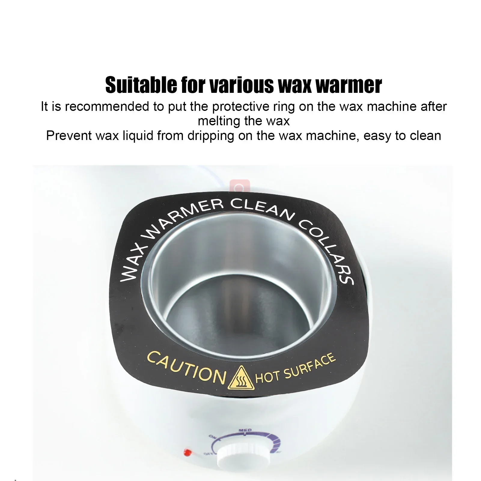 10pcs Wax Warmer Collar Wax Heater Protective Accessory Hair Removal Wax Strips Waxing Machine Cleaning Protection Paper Pads 6