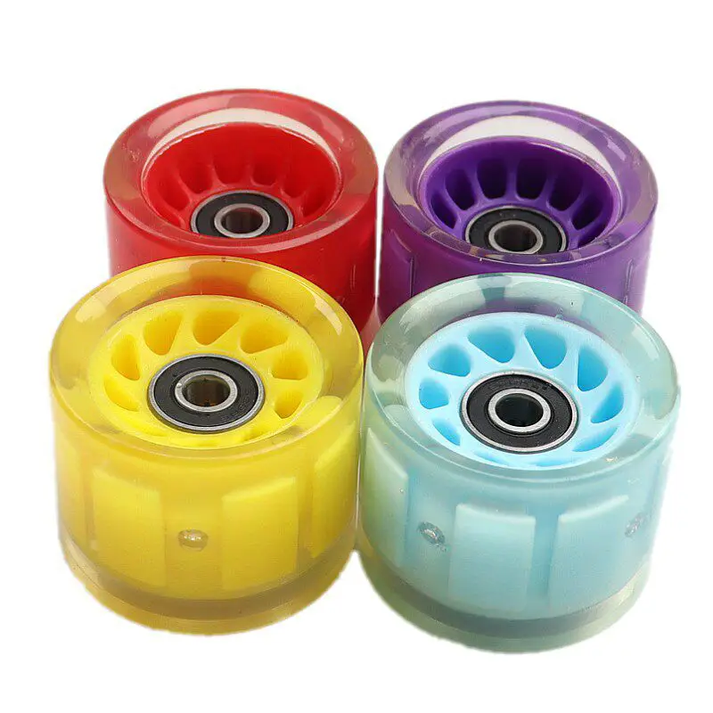 전문가용 4륜 스케이트 휠, 플래싱 휠, 더블 보드 휠, 발광 휠, 고속 휠, 60*45mm 휠