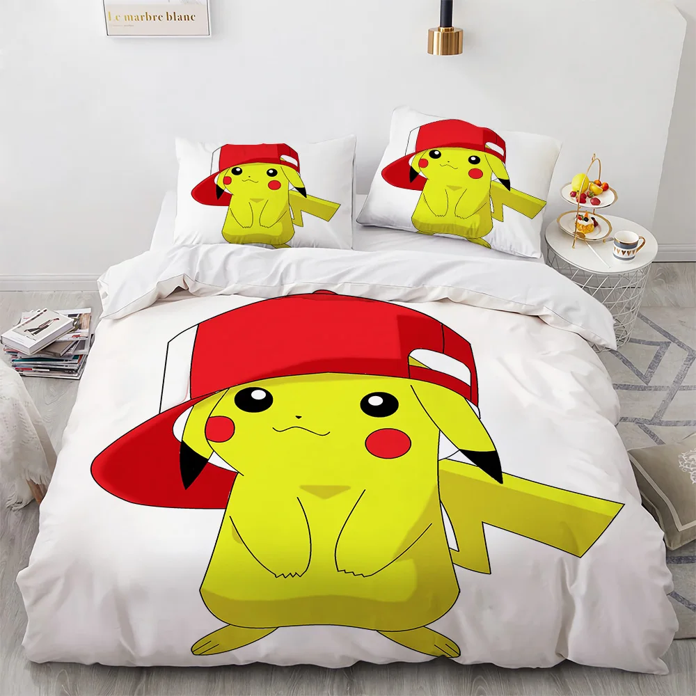 3d Cartoon Anime Pikachu Duvet Cover Bedding Sets For Boys Kids Teens