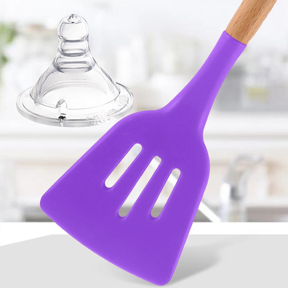 Silicone Kitchen Cooking Tools Heat Resistant Spoon Spatula Kitchenware Non-Stick Ladle Egg Beater Baking Utensils Accessories