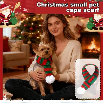 Pet Christmas Cape Cloak Pet Christmas Scarf Holiday Set Dog Transformation Outfit Christmas Costume For Small Dogs Pet Costume