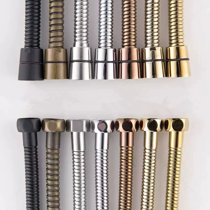 G1/2 "ยืดหยุ่นนิกเกิลสายฝักบัว 1.5 M โบราณท่อประปาสแตนเลสสตีลห้องน้ําสีเทาห้องน้ําหัวฝักบัวท่อ 1