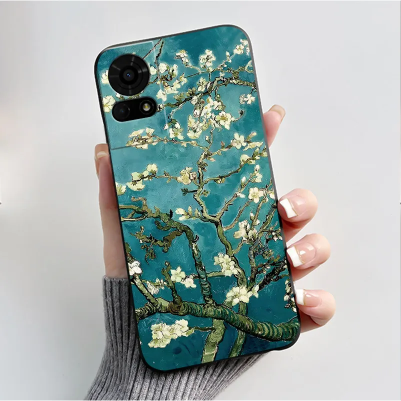 Luxury Butterfly Flowers Black Shockproof Soft Silicone Bumper Phone Case