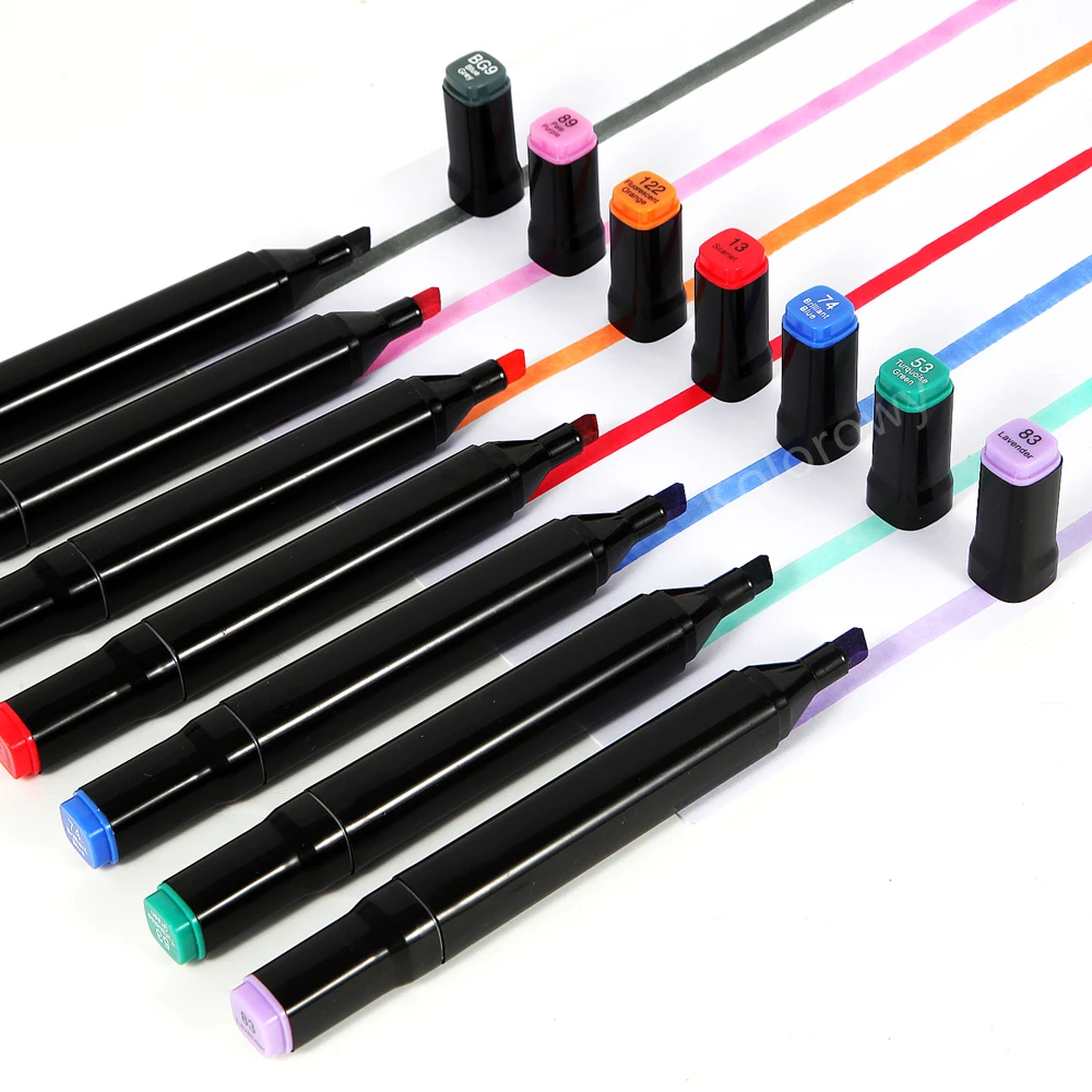 CRESZZLE Set di 168 Pennarelli Colorati per Bambini e Adulti, Pennarelli Doppia Punta per Manga, Design e Progetti DIY, Marker Pennarelli con Borsa Nera di Conservazione