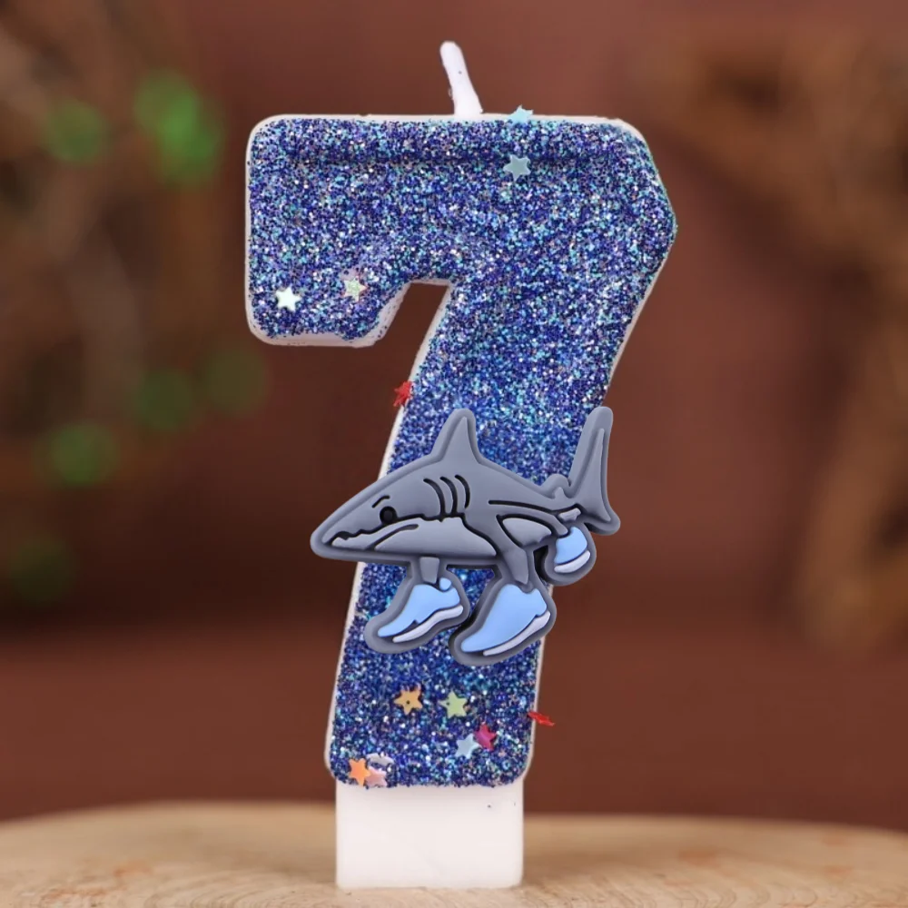 אביזרי קישוט לעוגת יומולדת לילדים מספר 0-9 נר דיגיטלי מופשט Brainrot עם דמויות קרטון