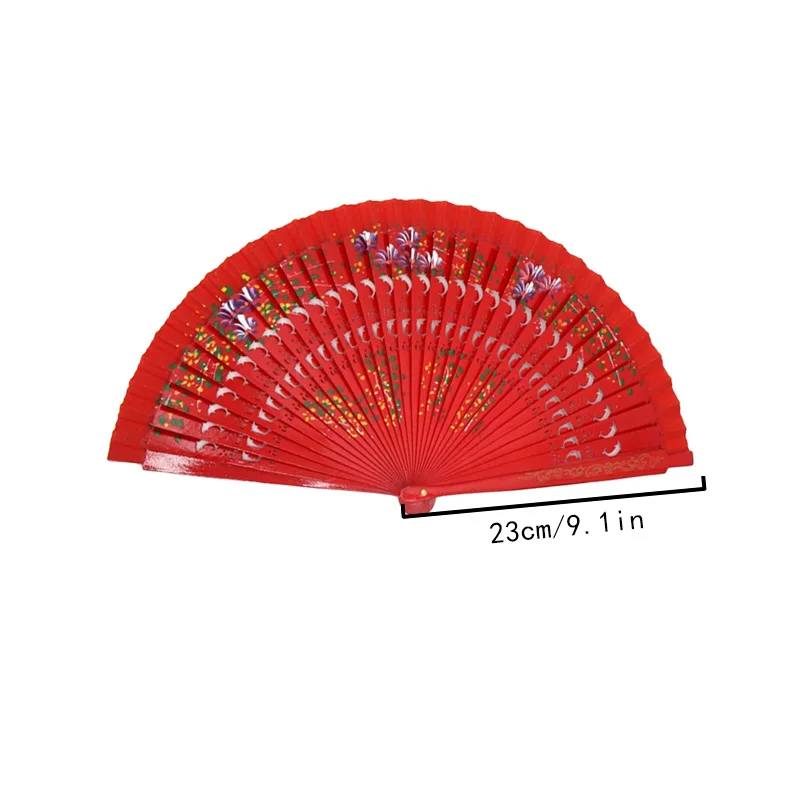 Description Picture 2 of itemFolding Fan Wood Spanish Fan For Dancing Clothing Accessories Home Decor Ornaments Crafts Dancing Printing Photography Prop