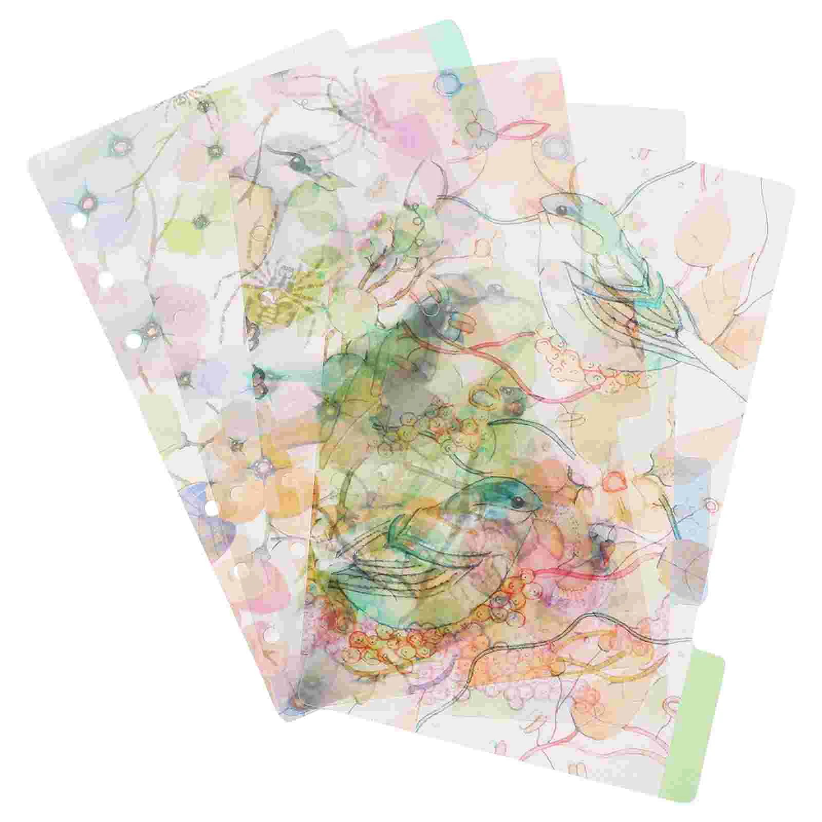 

2 Sets Pocket Slip Paper Tabs Dividers Index Separator Colored Sorter Labels Plastic