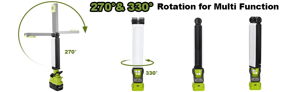 Cordless LED Work Light for Ryobi 18v Battery 30W 2400LM FloodLight Outdoor Flas