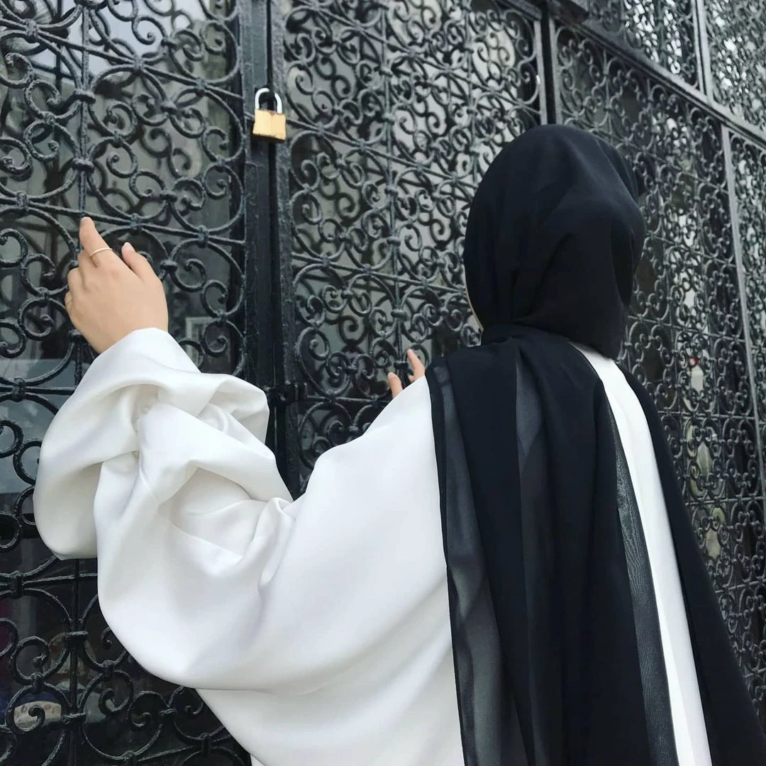 Eid Open Abaya Dubai Muslim Hijab Dress Bubble Sleeve Summer Turkey Abayas for Women Islamic Clothing Kimono Femme Musulmane