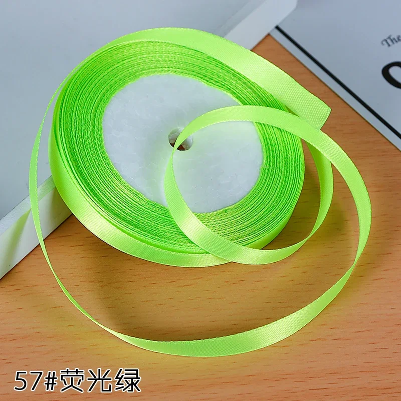 Elegant 6mm Silk Satin Ribbon for Special Occasions - 22 Meters Roll