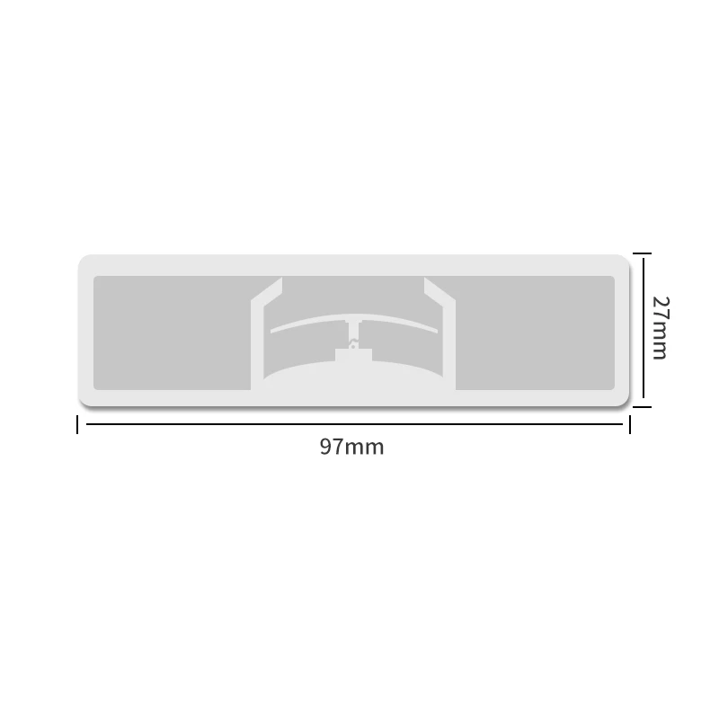10pcs Sample 97*27mm Vehicle Identification Label on Windscreen Passive Windshield Anti-tear UHF RFID Tag