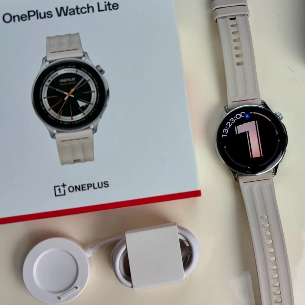 World Premiere OnePlus Watch Lite Smart Watch Global Version Up to 10 Days of Battery Life Dual Band GPS 1.46'' AMOLED Display 6