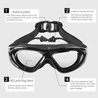 Myopia Swimming glasses  -2.0 ~ -6.0   Anti-Fog Prescription swim eyewear water Silicone Big goggles Men Women 2
