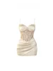 HEZA Chic plus Size Sequin Strap Dr Women's Slimming Ele ort Ball Gown Sle Glittering iny No-Sve One-oulder