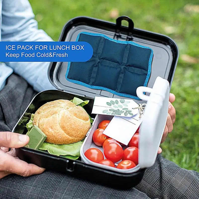 Ice Packs For Lunch Long-Lasting Cold Gel Bag Reusable Freezable Ice Gel Packs For Travel Hiking Beach Camping Sports