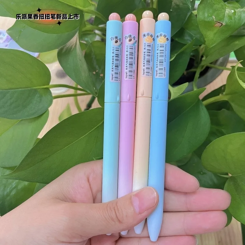 Lopet High Value 2pcs Gel Pens,low center of gravity Rotate Core Black Ink 0.5 Brush Canetas Quick Dry ST Neutral ручка papeleri 5