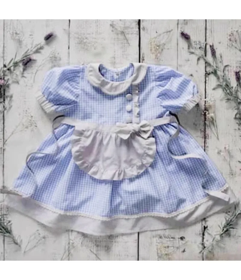 Girls' Doll Collar Retro Princess Dress, Children's Clothing, Pattern 1:1, Cutting Design