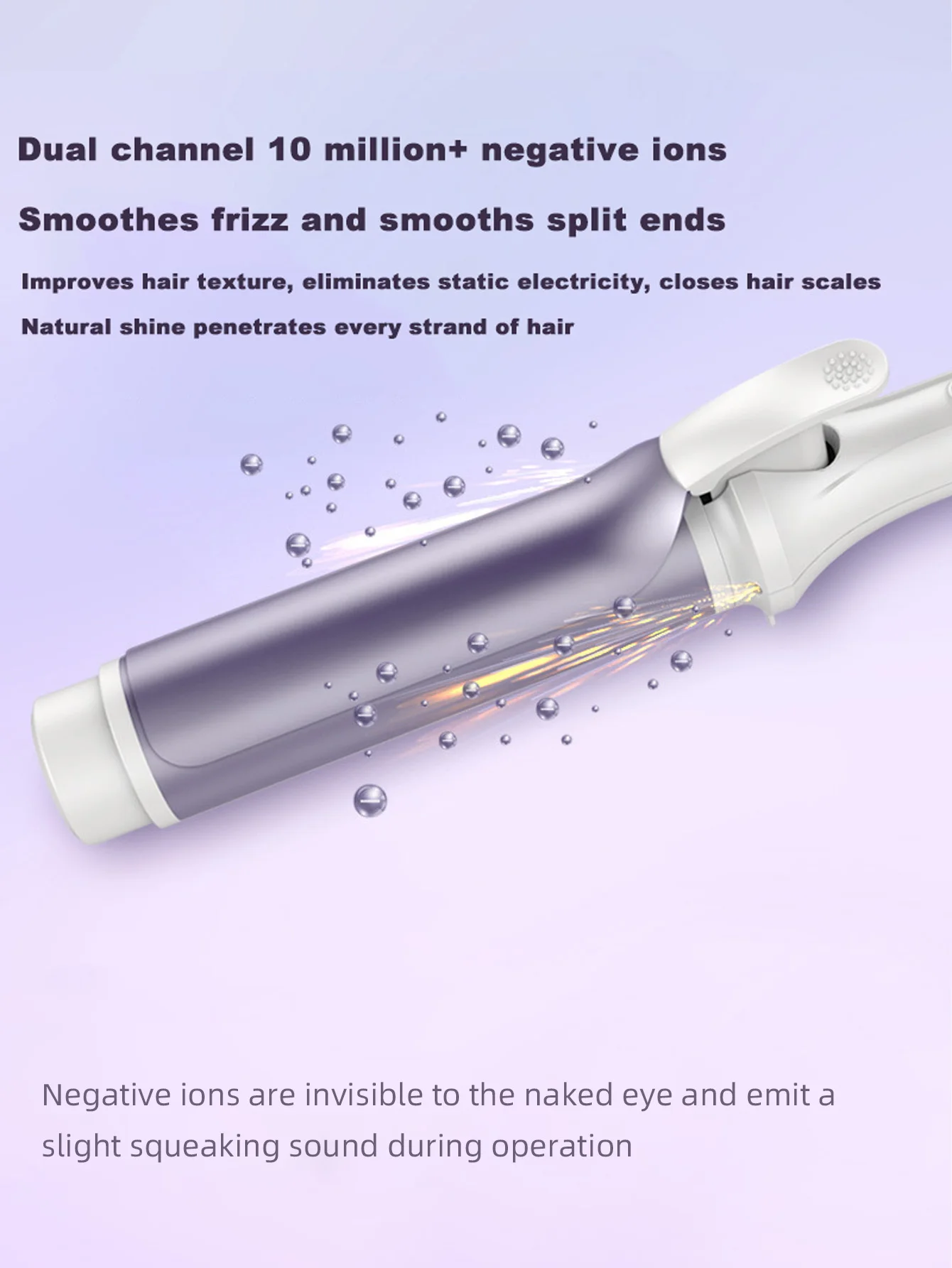 Negative Ion Curling Wand 40mm Large Volume Hair Harmless Long Lasting Styling Wave Bangs Large Perm Wand