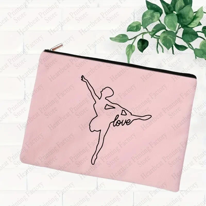 Born To Dance Pattern Makeup Bag Best Gift for Ballet Lovers High Quality Cosmetic Case Elegant Dance Toiletry Pouch 4
