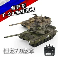 New Rc Tank Henlong Russian T90 Main Battle Tank Track Can Fire Smoke Tank Simulation Tank Model Toy Children'S Birthday Gift 2