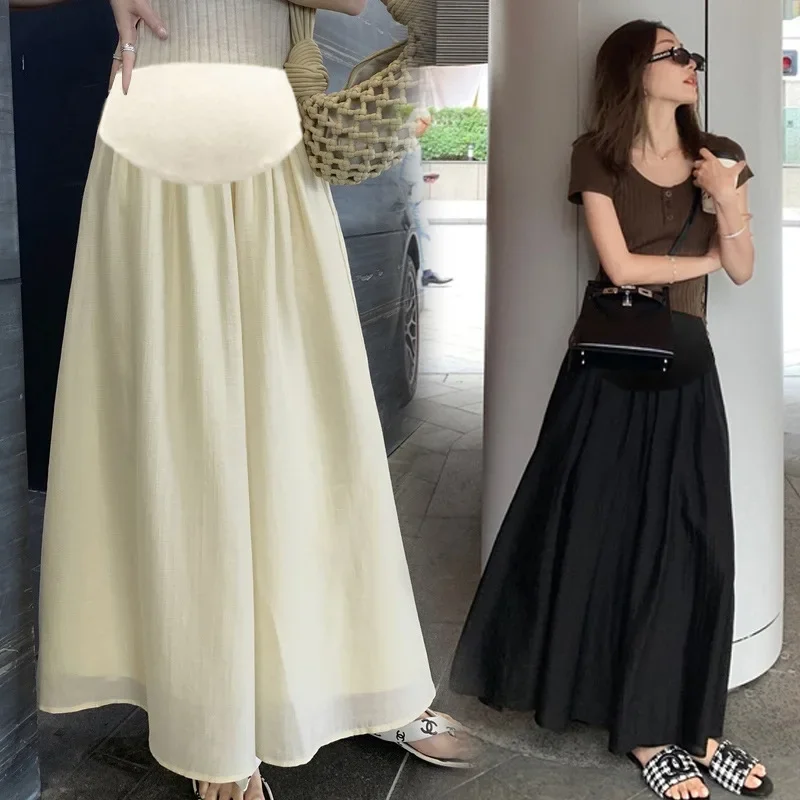 Maternity High Waist Wide Leg Pants Skirt Casual Comfortable Versatile Design Summer Hot Sale Of The Season Slimming G