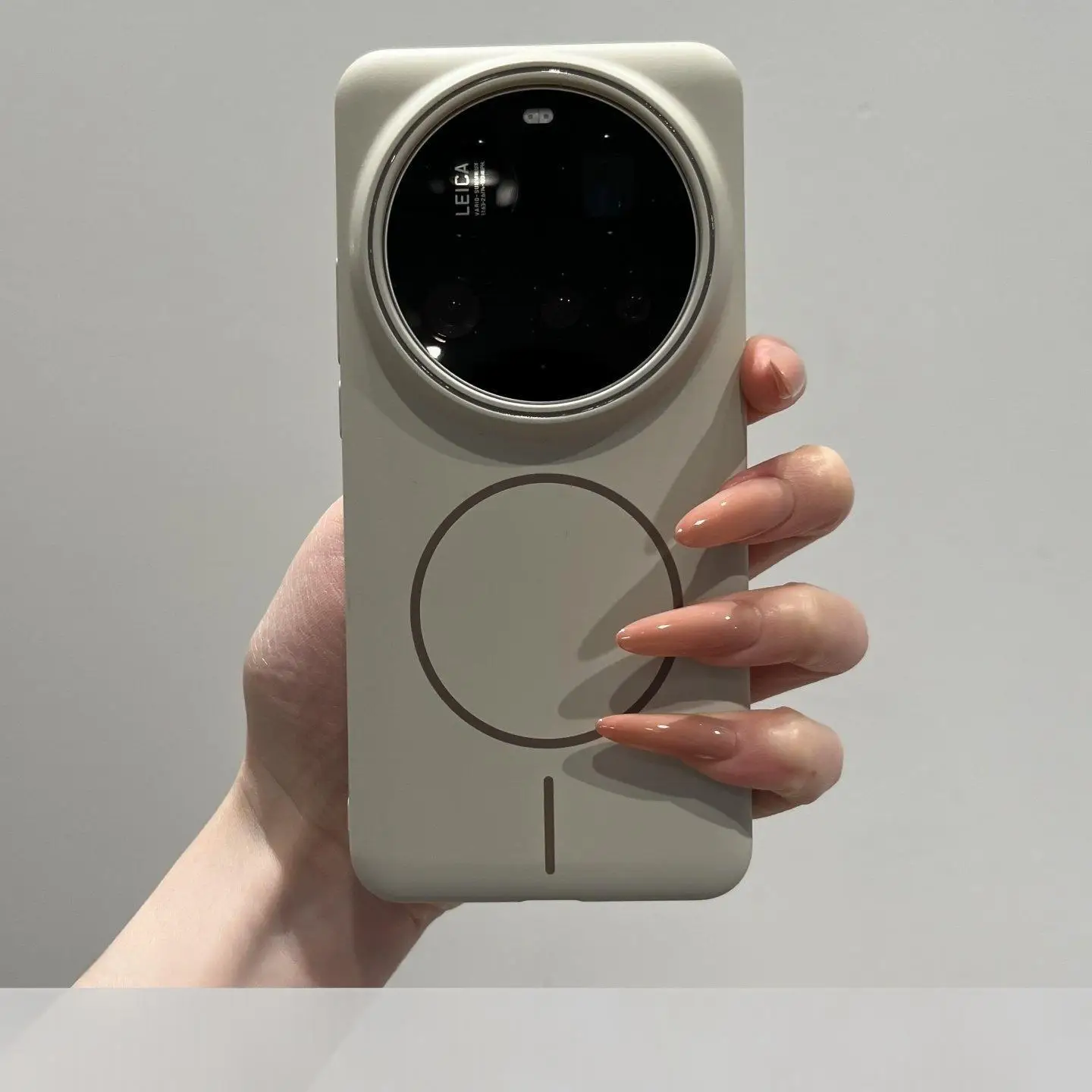 Luxury Soft Magnetic Frosted Phone Case with Circular Design
