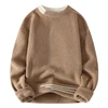 New Autumn Winter Korean Knit Pullovers Men Fashion Knitted Sweater Mens O-Neck Patchwork Casual Knitwear Slim Pullover Sweaters 2