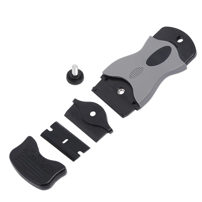 Window Glass Sticker Cleaning Razor Blade Scraper Plastic Handle Tool Household Car Kitchen Wrap Glue Squeegee Remover