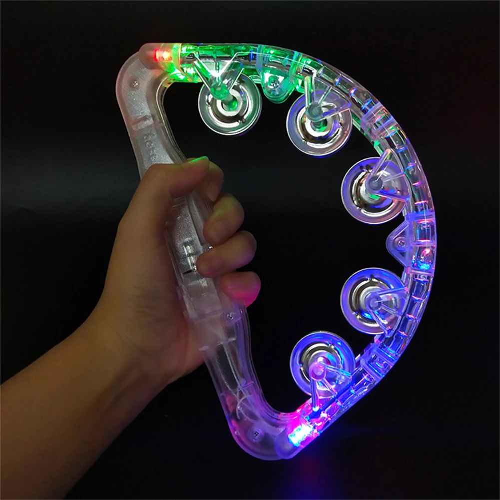 1X Flashing Multi Color LED Maracas Light Up Neon Sensory Toy New Shaking O6X6 