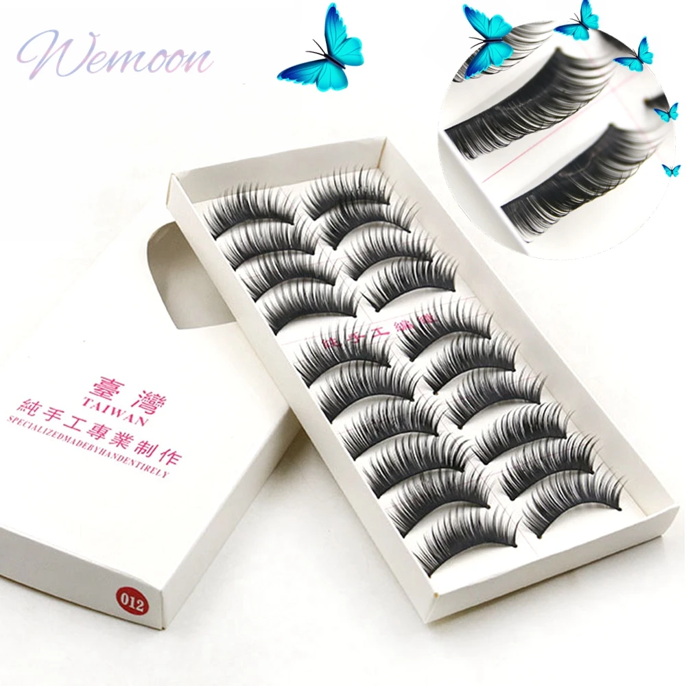 

10 Pairs False Eyelashes Natural Handmade Nude Makeup Cross Eye Lash Volume Dramatic Long Last Lashes Extensions Thick Reusable