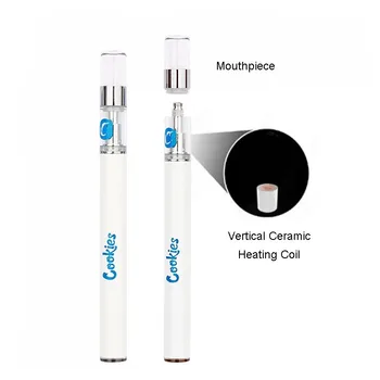 50 vienetai Pilna keramika 0,8 ml Slapukai 320 mAh baterijos Vape Pen įkraunamas cigarečių pradinis rinkinys su kasetėmis Tirštas alyvos garintuvas_50 vnt Pilna keramika 0 8 ml sausainių 320mah baterija vape pen įkraunamos cigaretės