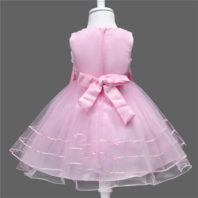 1-9Y الاطفال الأميرة نمط الفتيات فستان شبكة تنورة منتفخ الأطفال سترة دون أكمام حفل زفاف زهرة فتاة الزي أنيقة