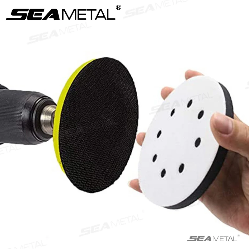 Sander Interface Pads 5 Inch 8 Holes Hook and Loop Soft Sponge 2pcs