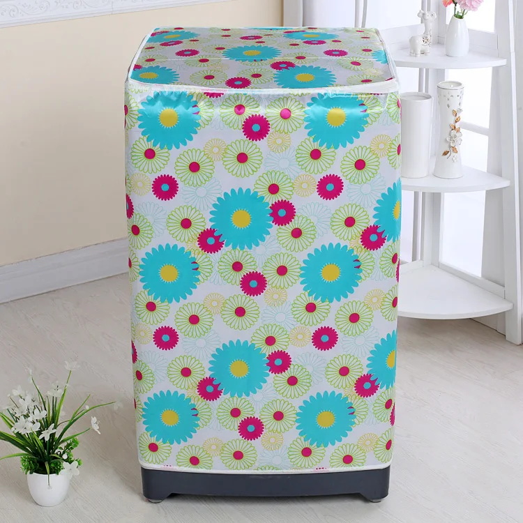 Description Picture 2 of itemCross-Border Wholesale Large Washing Machine Cover Satin Cloth Dustproof Automatic Roller Twin Tub Washing Machine Dust Cover