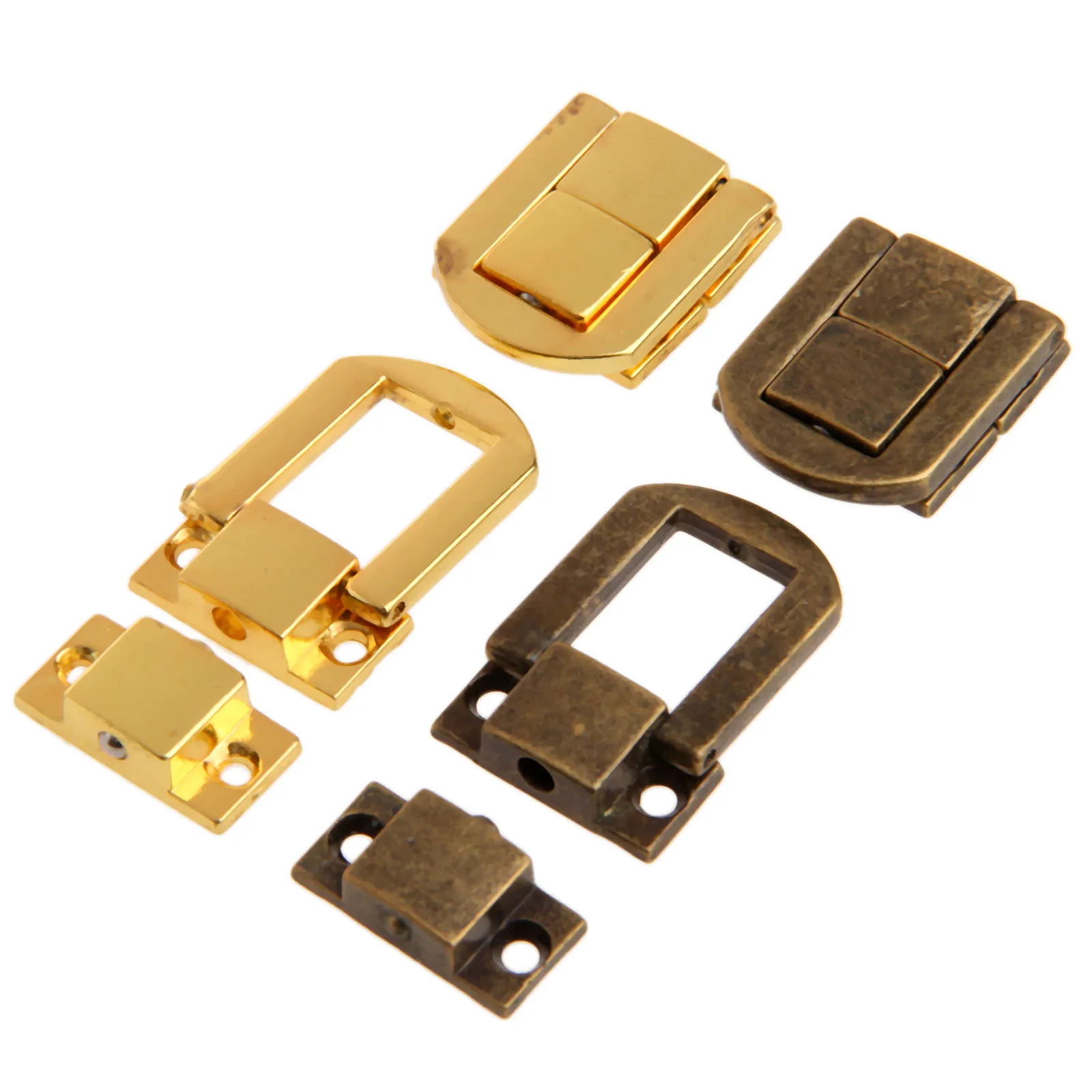 Toggle Catch Lock Retro Style Iron Hasp Wood Chest Lock Latch Clasp with Screws for Jewellery Box Suitcase Chest Decoration 6Pcs toggle latches jewelry box hasps decorative latches