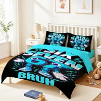 Parure de lit imprimée dessin animé Six Seven 67, 2/3 pièces, housse de couette et taie d'oreiller pour adolescents et adultes, cadeau pour garçons et filles 2