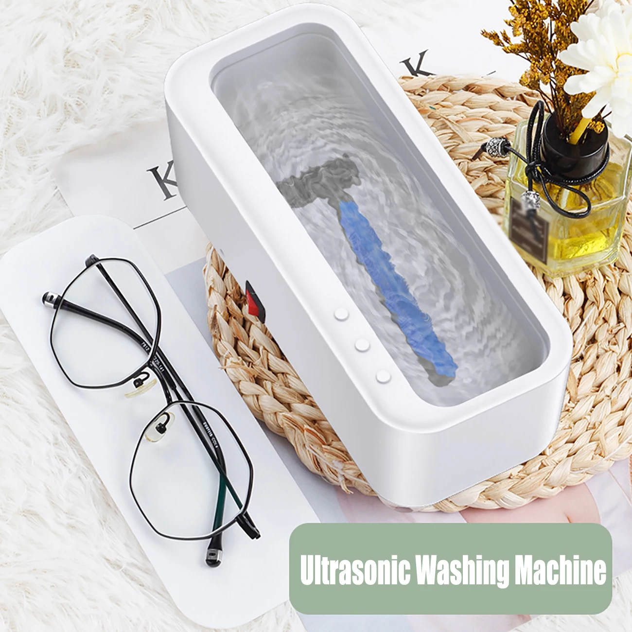 

USB Ultrasonic Cleaner Home Glasses Jewelry Cleaner Box Mini Portable Watches Rings Necklaces Ultrasonic Washing Machine