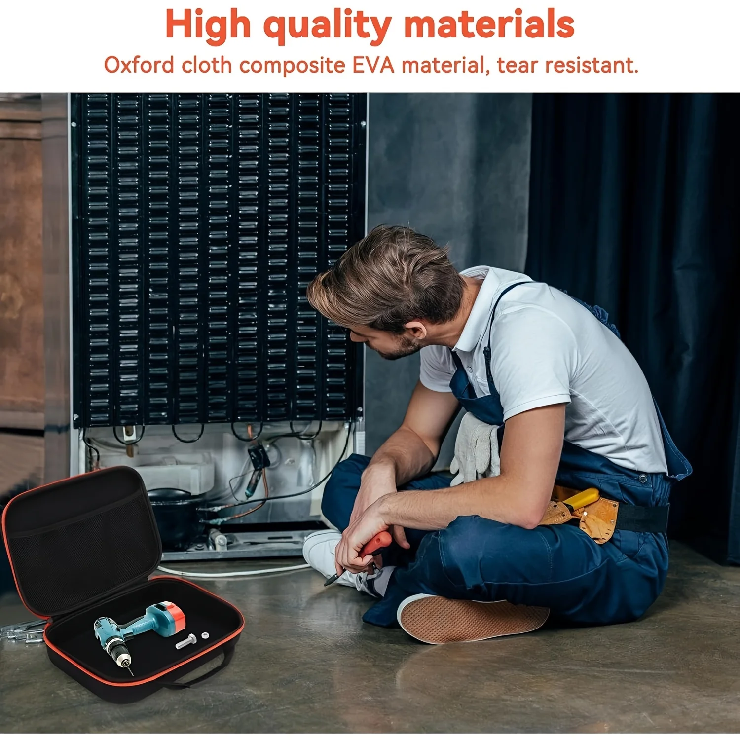 Shockproof Tool Bag 1pc Shockproof Tool Bag Waterproof Tool Box Large Capacity Electric Drill Carry Case Oxford Cloth Bag For Electrician Hardware