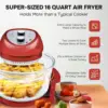 16Qt Large Air Fryer Oven Large Halogen Oven Cooker with 50+ Air Fryers Recipe Book for Quick + Easy Meals for Entire Family 2