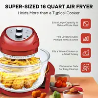 16Qt Large Air Fryer Oven Large Halogen Oven Cooker with 50+ Air Fryers Recipe Book for Quick + Easy Meals for Entire Family 2