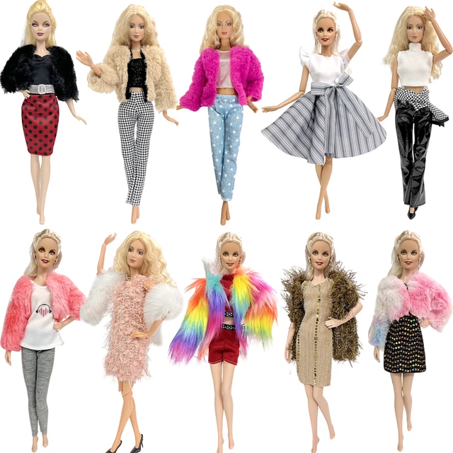 Nk Mix Estilo Boneca Roupa Moda Vestido Feito À Mão Saia Superior Trouseres  Roupas Para Barbie Boneca Pano Do Bebê Brinquedos Presente Da Menina Jj -  Acessórios Para Bonecas - AliExpress