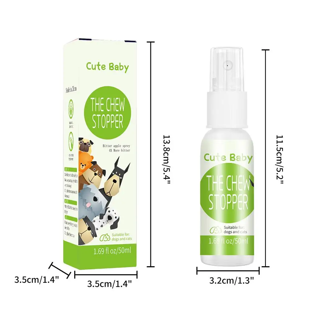 Chew Stopper Spray for Dogs to Stop Chewing Natural Ingredients No Chew Spray for Indoor Pet Training Aid Prevent Home Damage