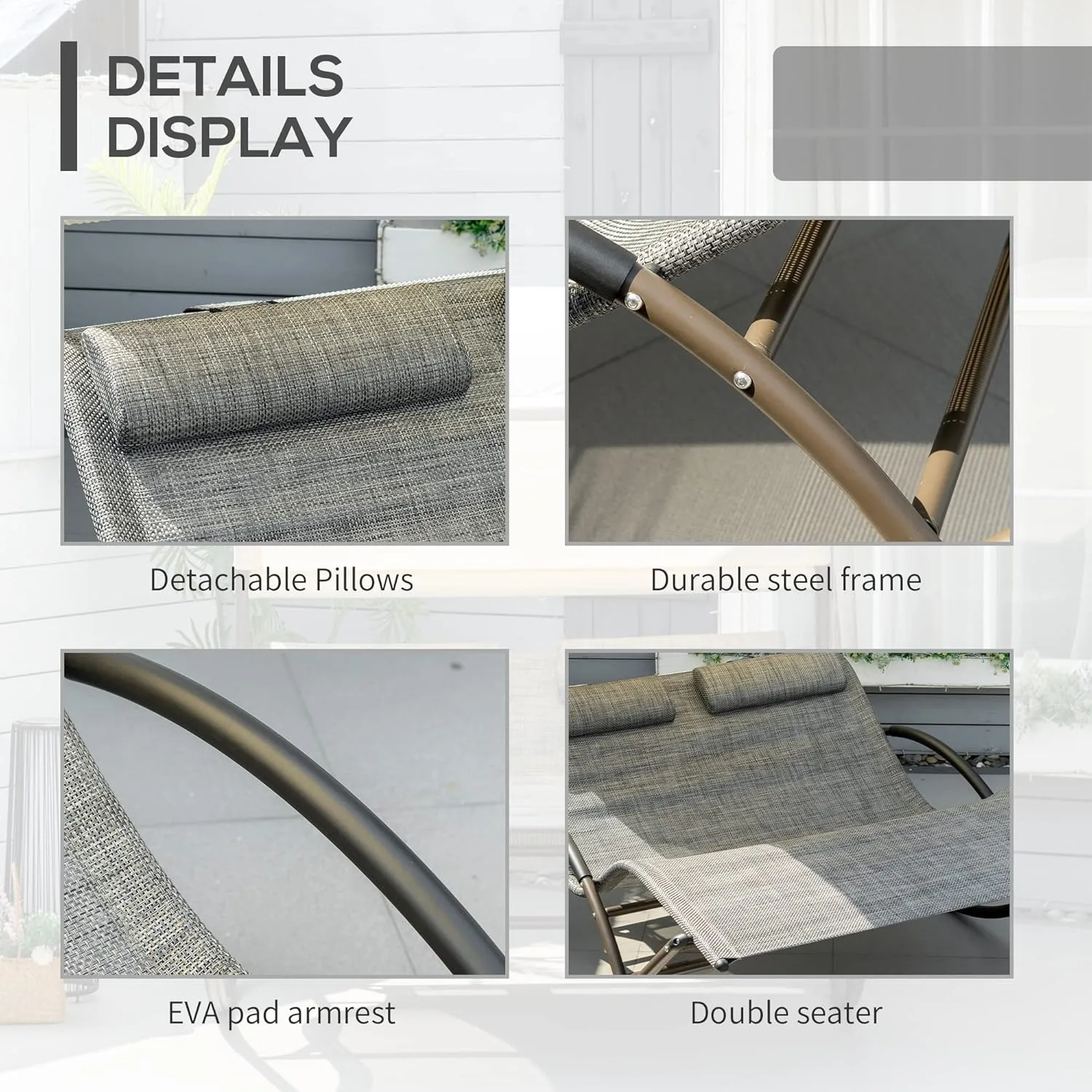 Double Rocking Chaise Lounge 5