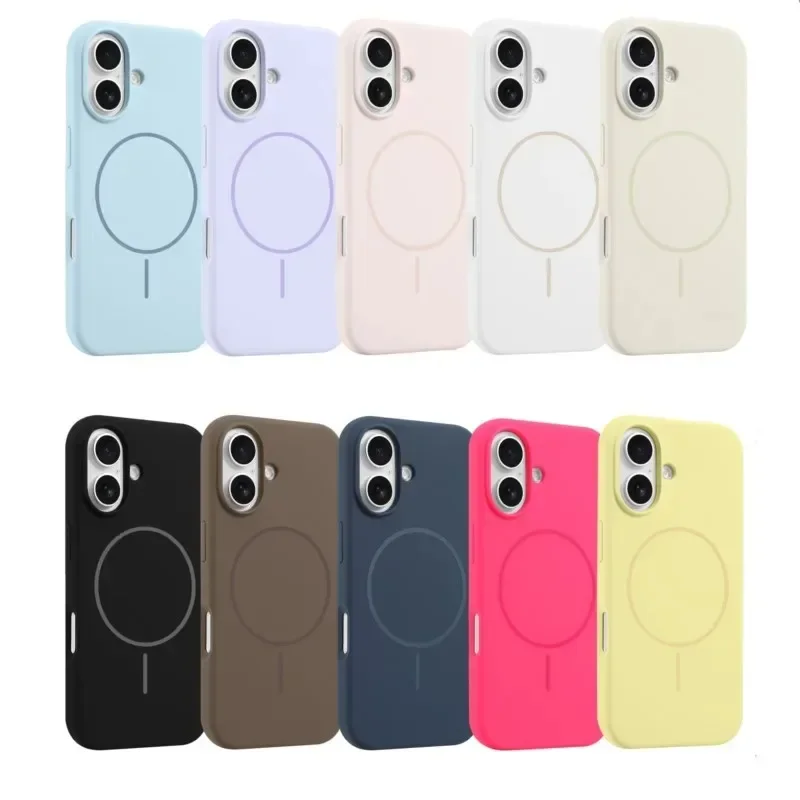 Phone Case Iphone Case Phone Protector Cover Magsafe Case Luxury Liquid Silicone for Magsafe Magnetic Case for iPhone 16 15 14 13 Pro Max Plus 12 11 Original Wireless Charging Soft Cover