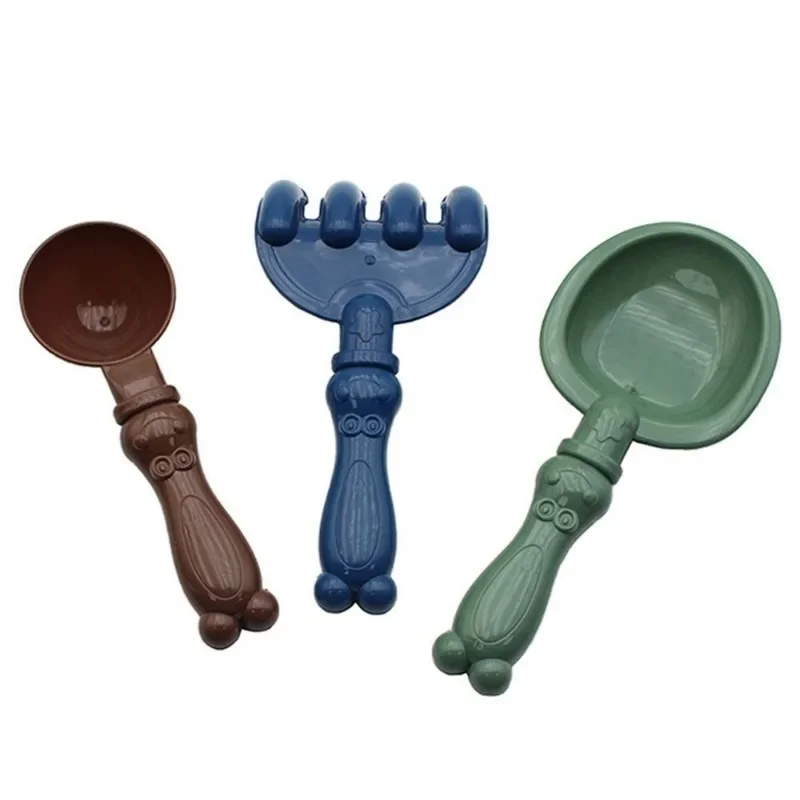 Kids Beach Toy Digging Sands Tool Sand Toys Set with Shovel Rake Water Bucket Ice Cream Mold for Infant Todddler Birthday Gifts 3