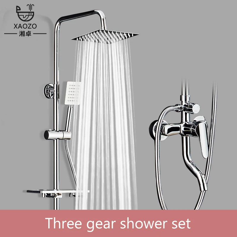 XAOZOBlackChromePlatingBathroomShowerSetHouseholdCopperShower